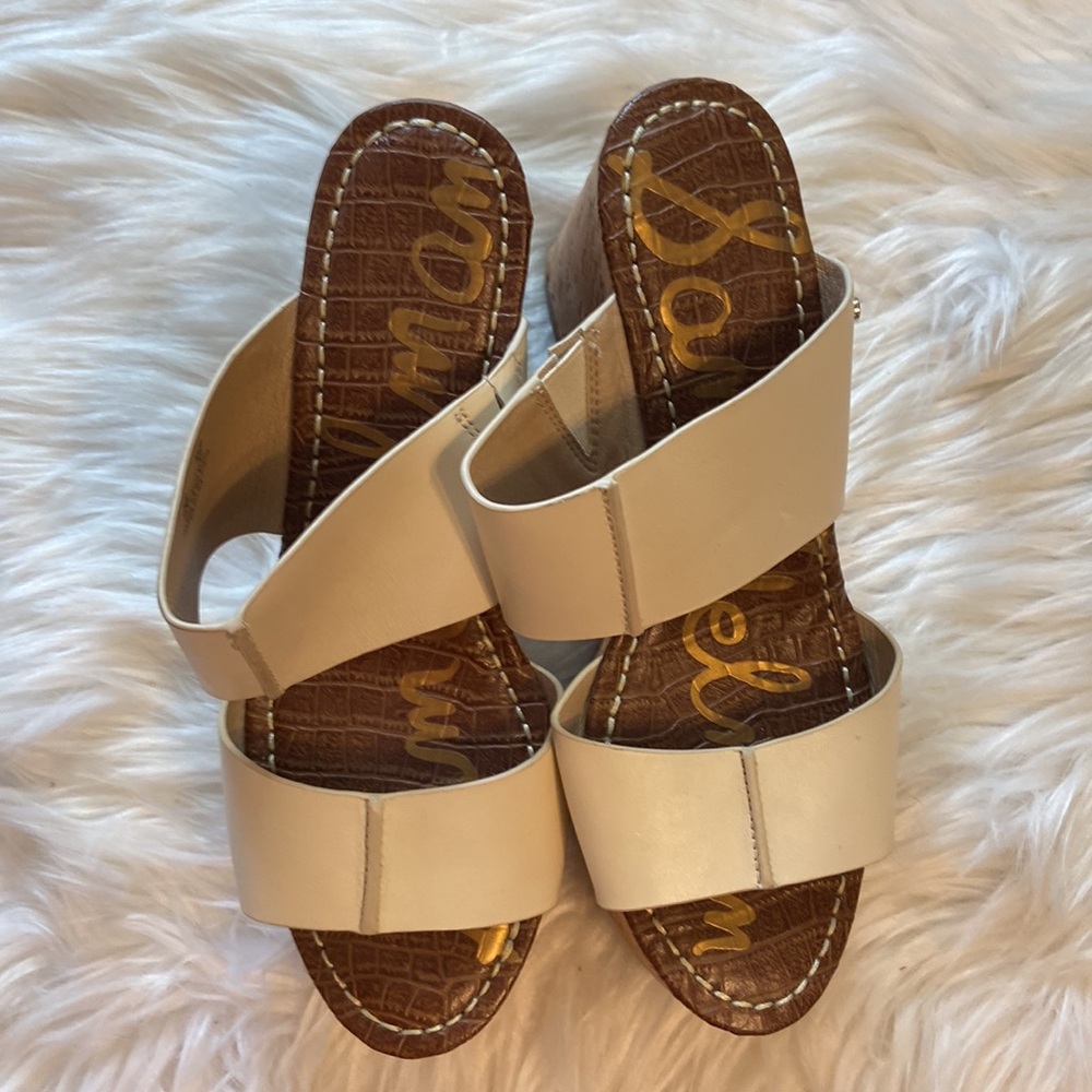 Sam Edelman Damara Cork Wedges Platforms Sandals Sz 9 - Picture 4 of 9